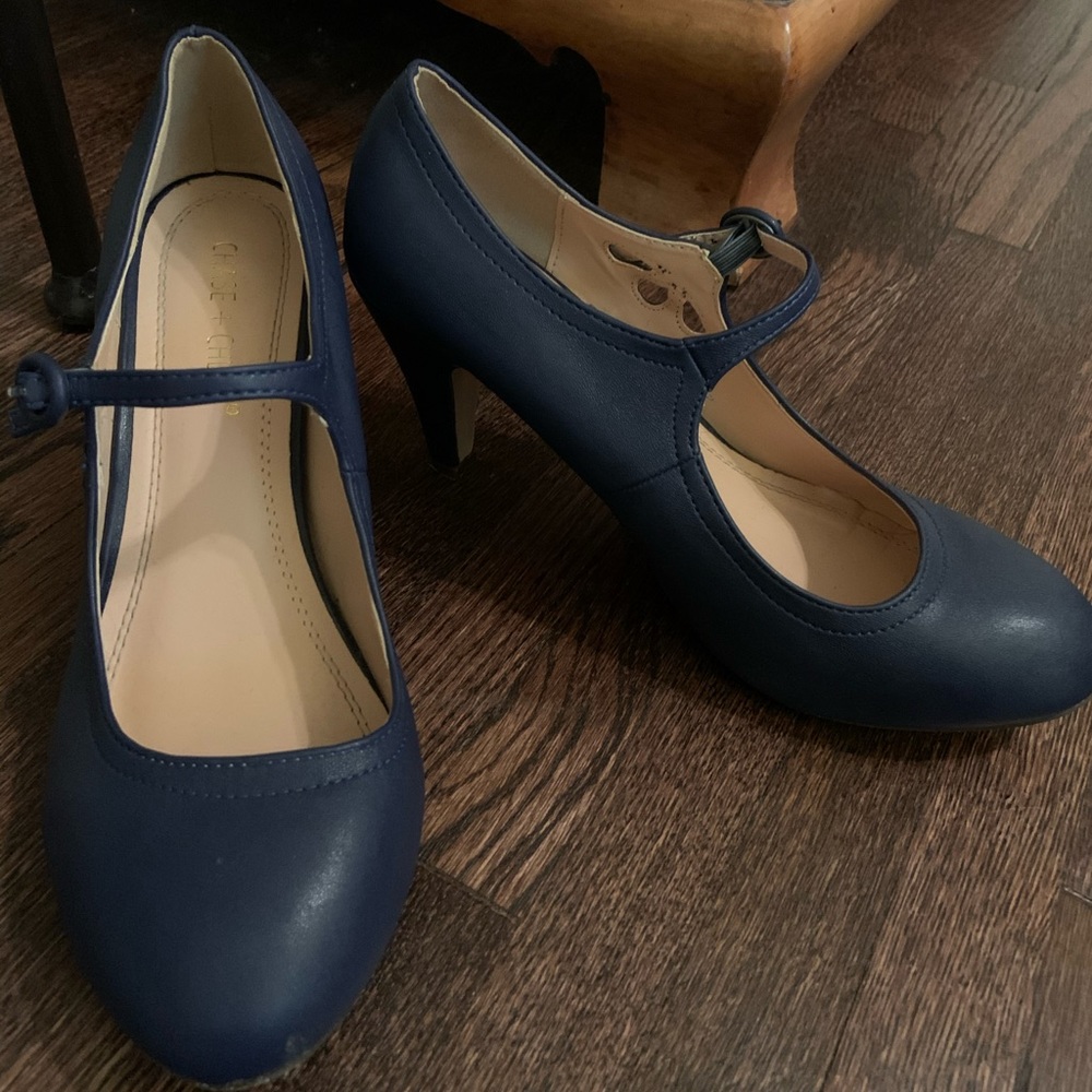 Chase + Chloe strappy Mary-Jane heels